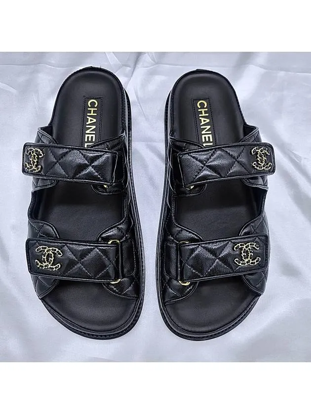 CC Logo Velcro Sandals Black Chanel Sandals Tie Up