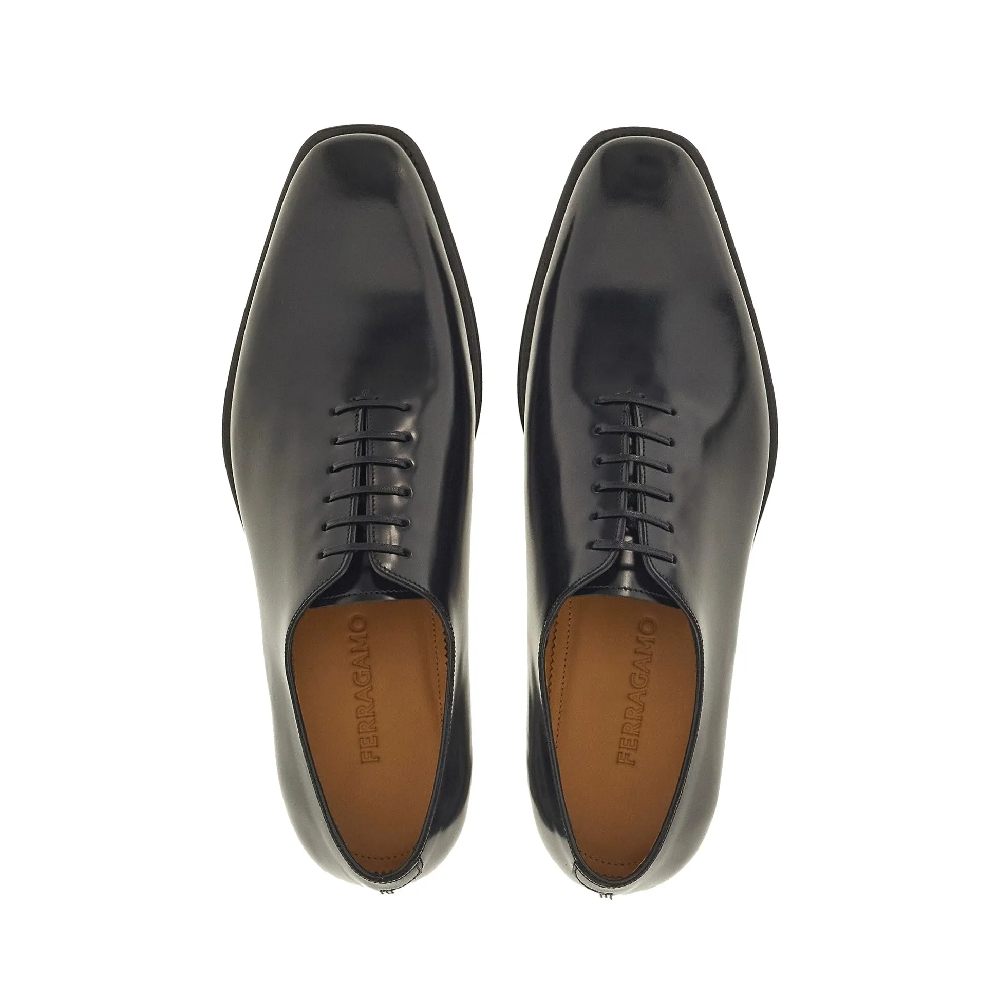 Ferragamo Geofrey Oxfords Patent Leather Lace Up Oxfords