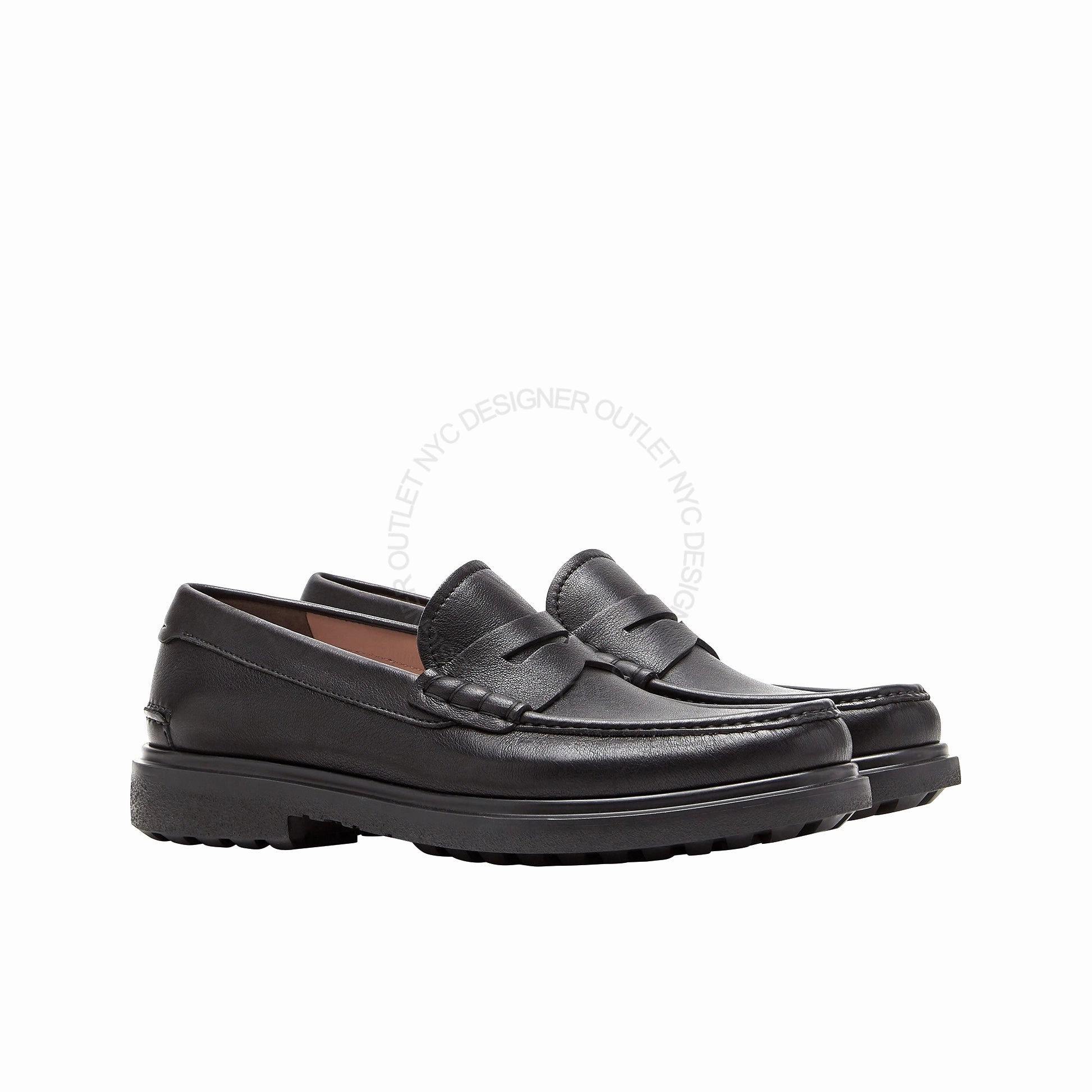Ferragamo Pittsburgh Loafers Lug Sole Penny Loafers