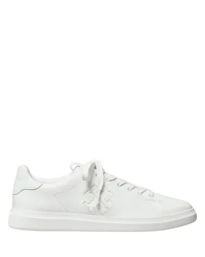 Double T Howell Court White/White Leather Corduroy Sneakers