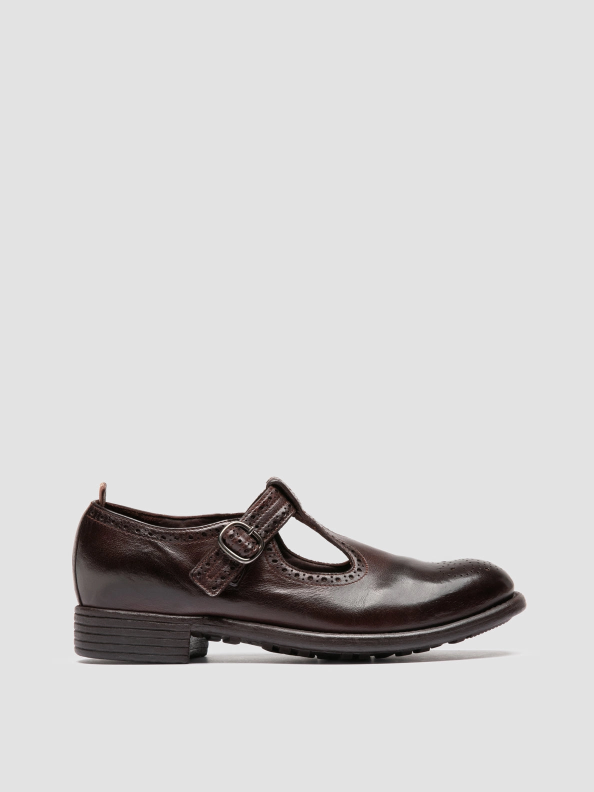 Lenox Hill Cap Toe Oxford CALIXTE 071 - Burgundy Leather T-Bar Shoes