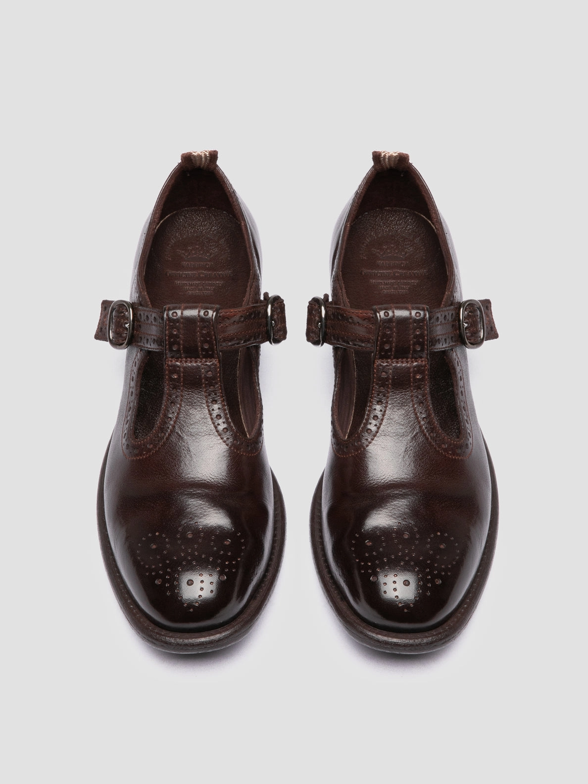 2.zerogrand Stitchlite Oxford CALIXTE 071 - Burgundy Leather T-Bar Shoes