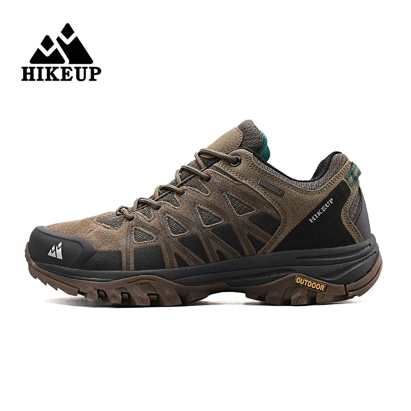 HIKEUP Leather Hiking Shoes for Men orthopedic Cushioning Outdoor Climbing/ FREE Shipping 15 days Floral Lace Up Hiking Shoes