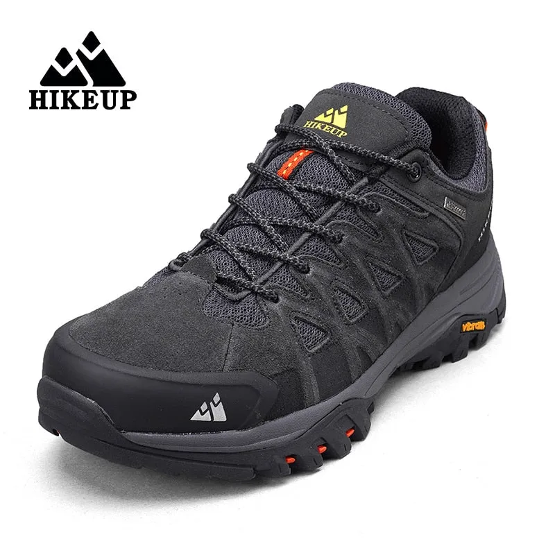 HIKEUP Leather Hiking Shoes for Men orthopedic Cushioning Outdoor Climbing/ FREE Shipping 15 days Arc'teryx Hiking Shoes