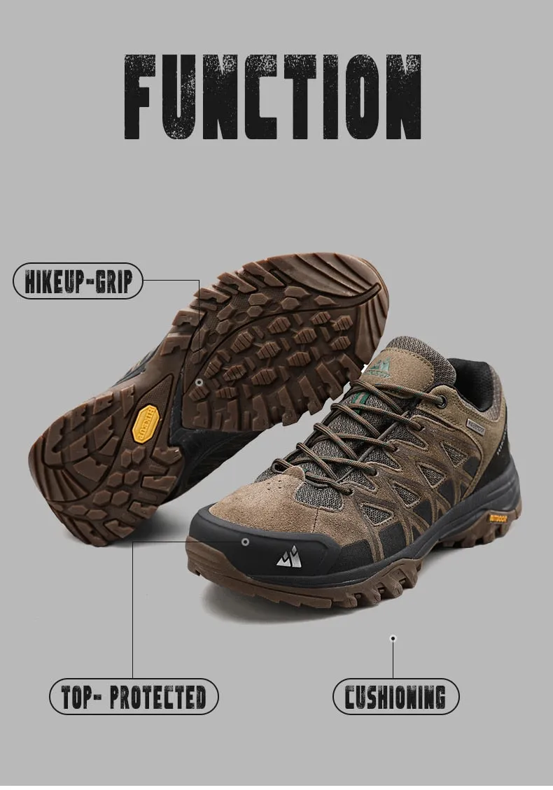 HIKEUP Leather Hiking Shoes for Men orthopedic Cushioning Outdoor Climbing/ FREE Shipping 15 days Trailmakr Hiking Shoes