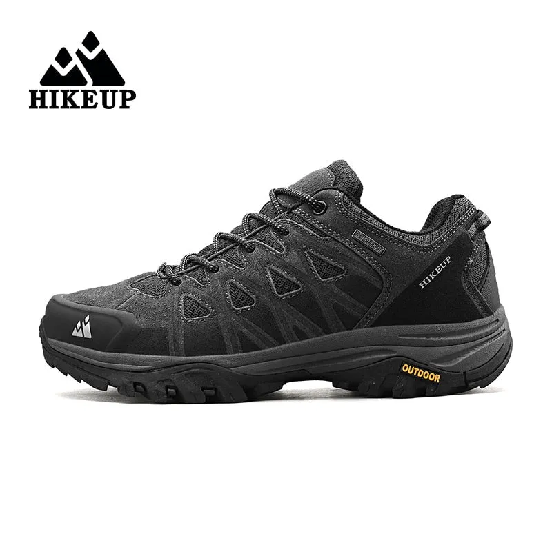 Best Low Rise Hiking Shoes HIKEUP Leather Hiking Shoes for Men orthopedic Cushioning Outdoor Climbing/ FREE Shipping 15 days