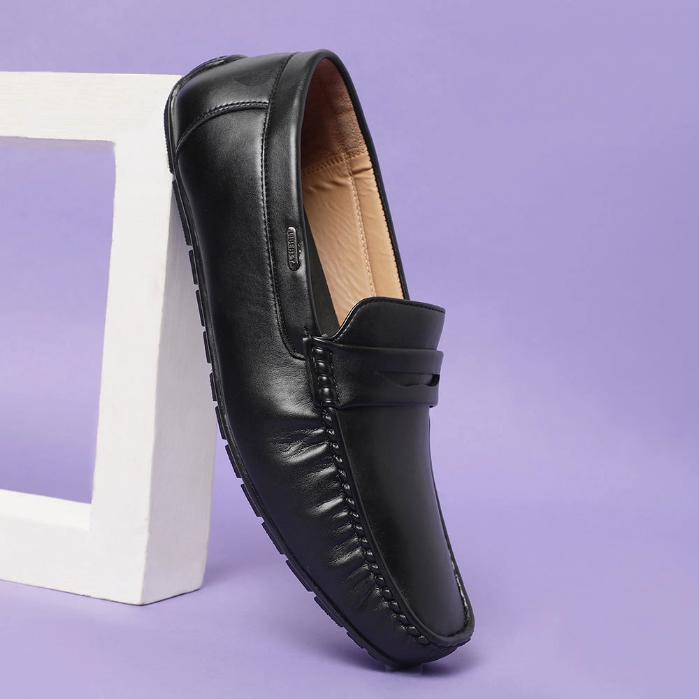 No Show Socks Loafers Fortune (Black) Penny Loafer Shoes For Men Fdy-206 By Liberty