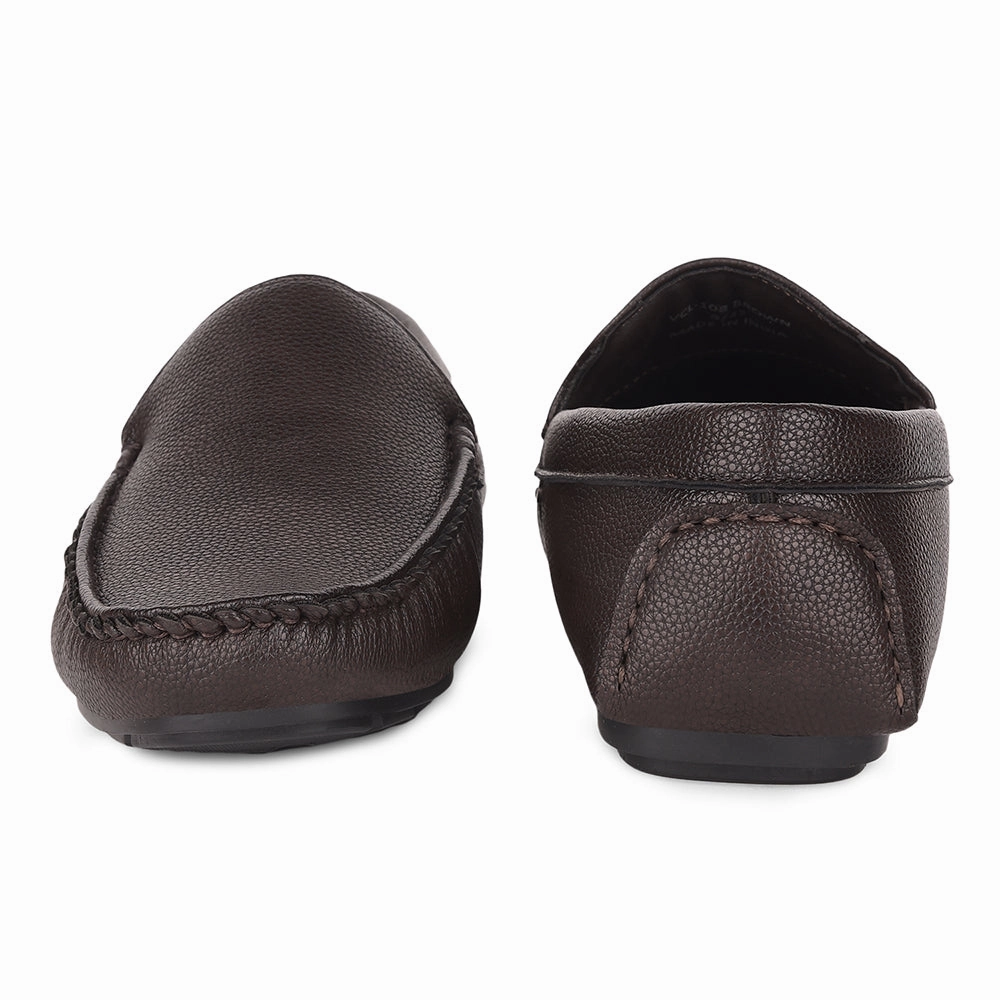 Designer Shoes Loafers Fortune Brown Loafers For Men VCL-108 By Liberty