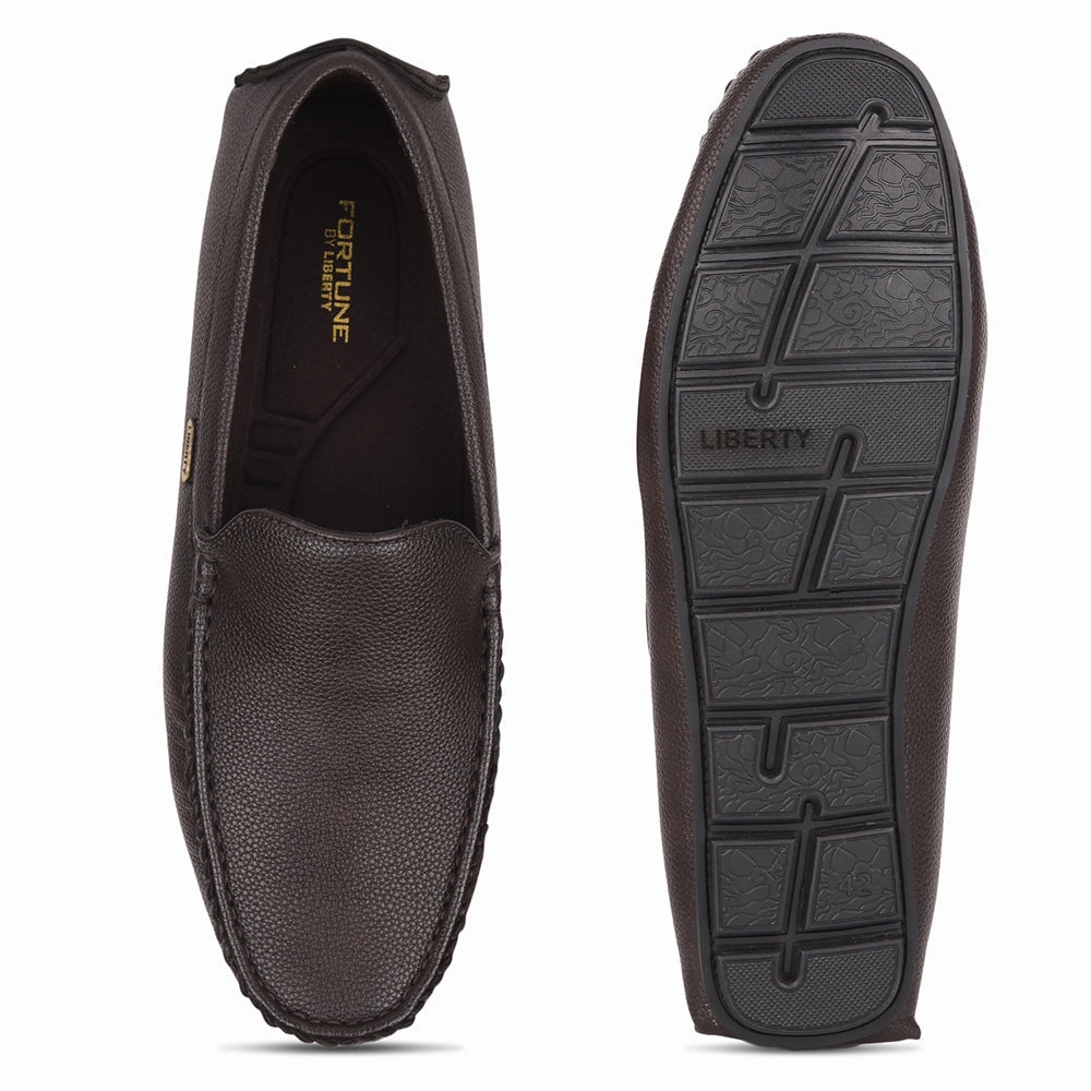 Earth Spirit Penny Loafers Fortune Brown Loafers For Men VCL-108 By Liberty