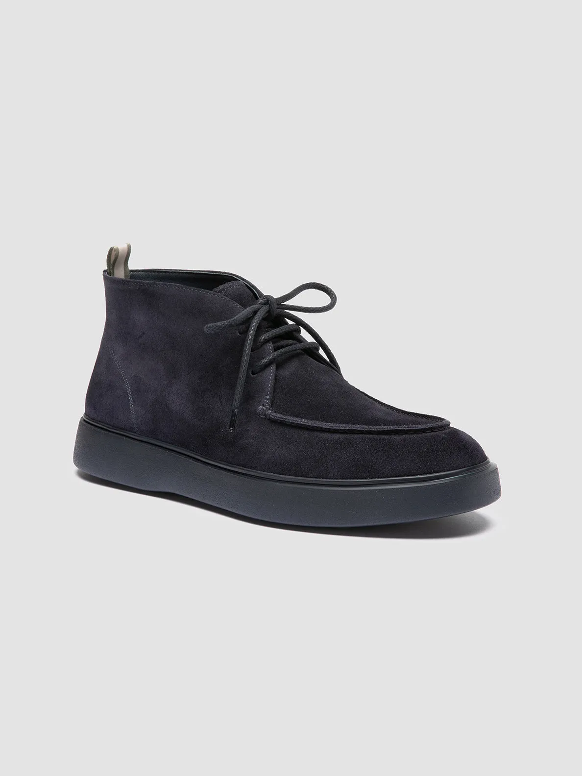 FRAME 002 - Navy Suede Chukka Boots Western Boots With Dress Pants