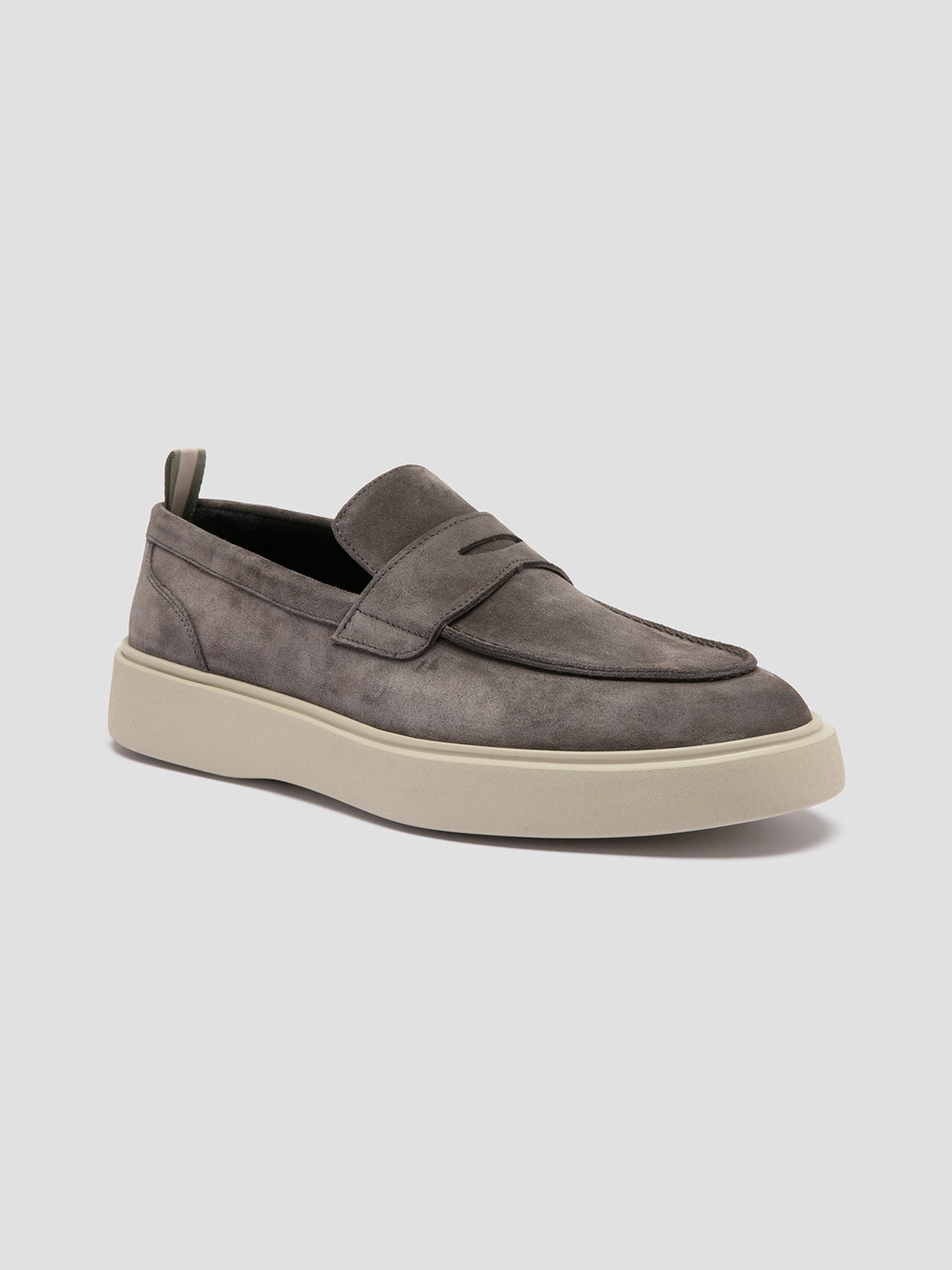 FRAME 001 - Grey Suede Penny Loafers Vagabond Blanca Loafers