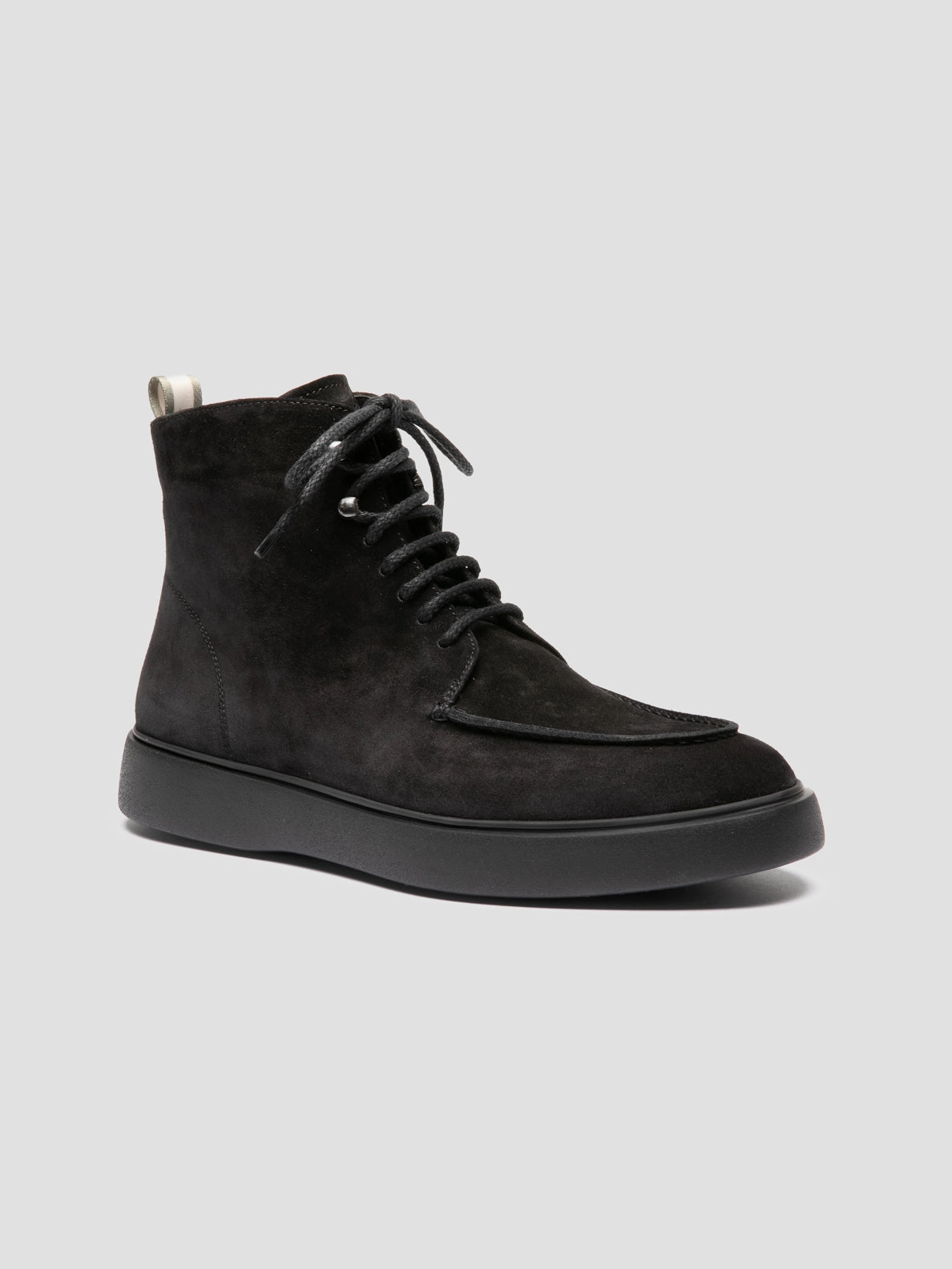 FRAME 004 - Black Suede Lace-up Boots Insulated Work Boots For Winter