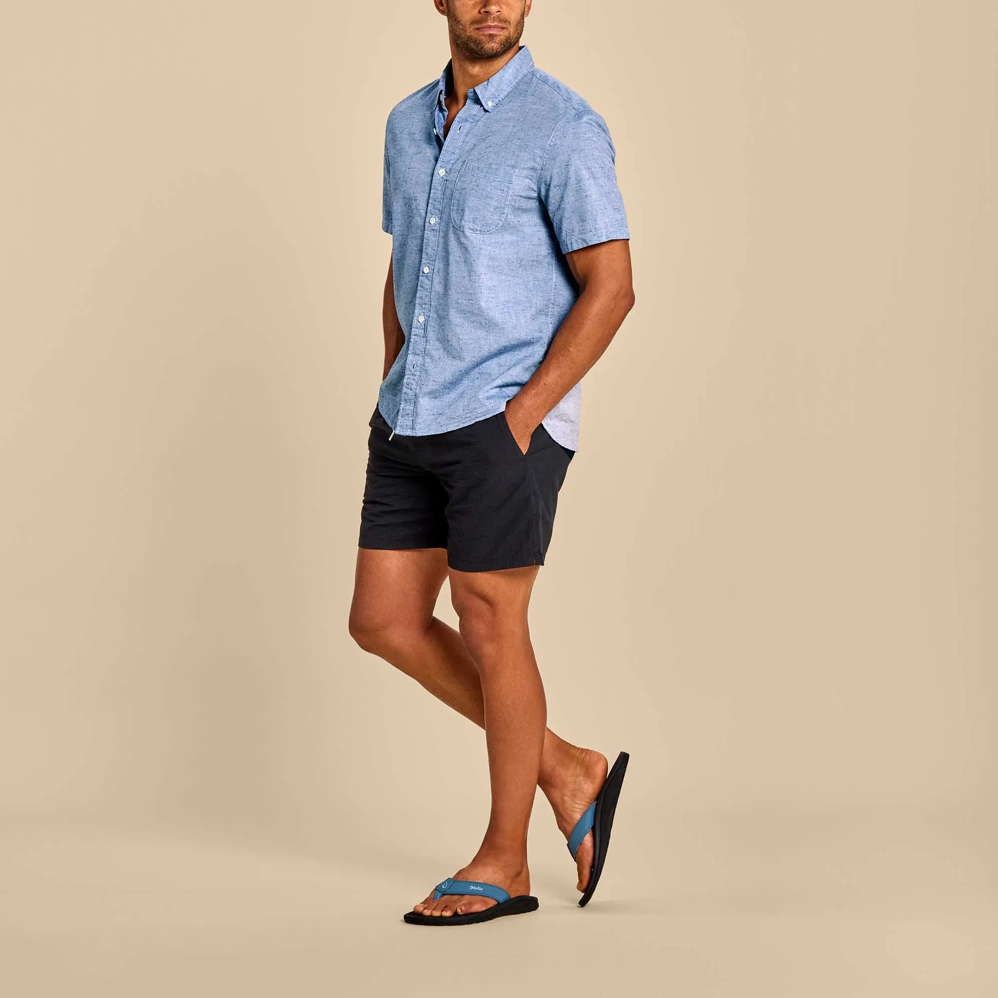 Ohana - Vintage Blue / Black Royal Caribbean Sandals Jamaica