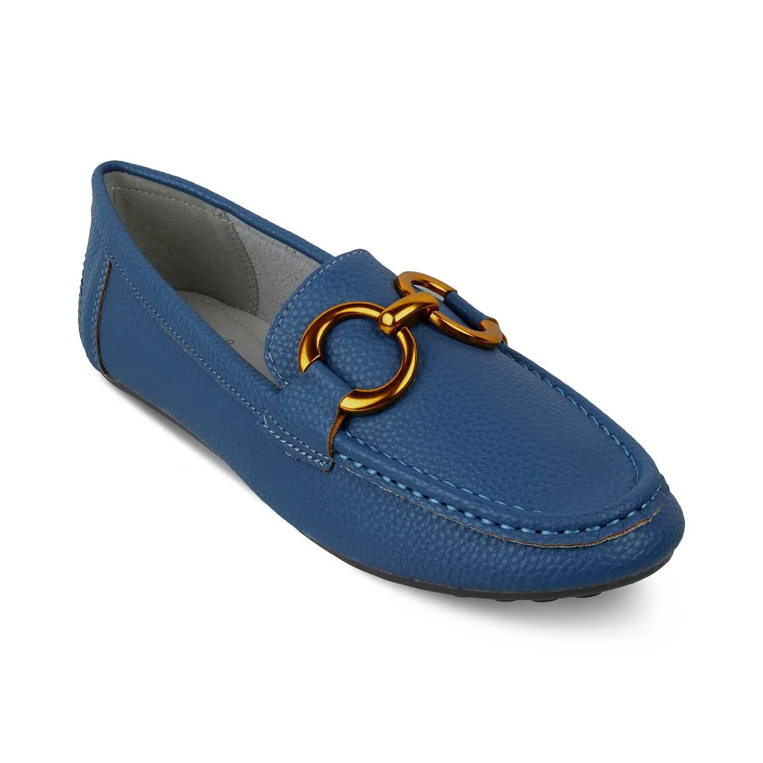 The Wigo Blue Women's Dress Loafers Tresmode Tucker Carlson Loafers