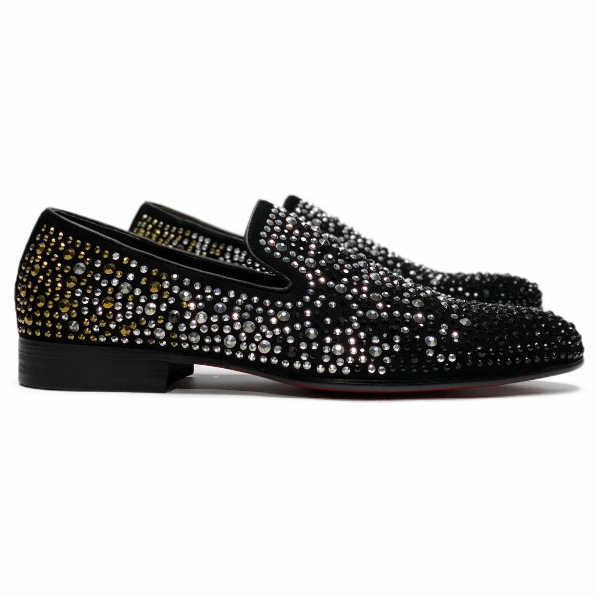 Leather Mule Slippers Fritz Slip On Rhinestone Dress Shoes