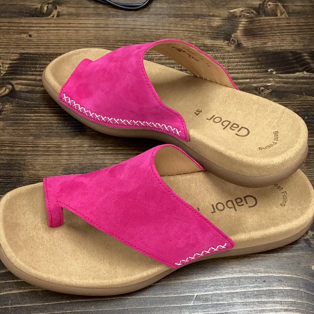 Summer Heeled Sandals Gabor Thong Leather Sandal