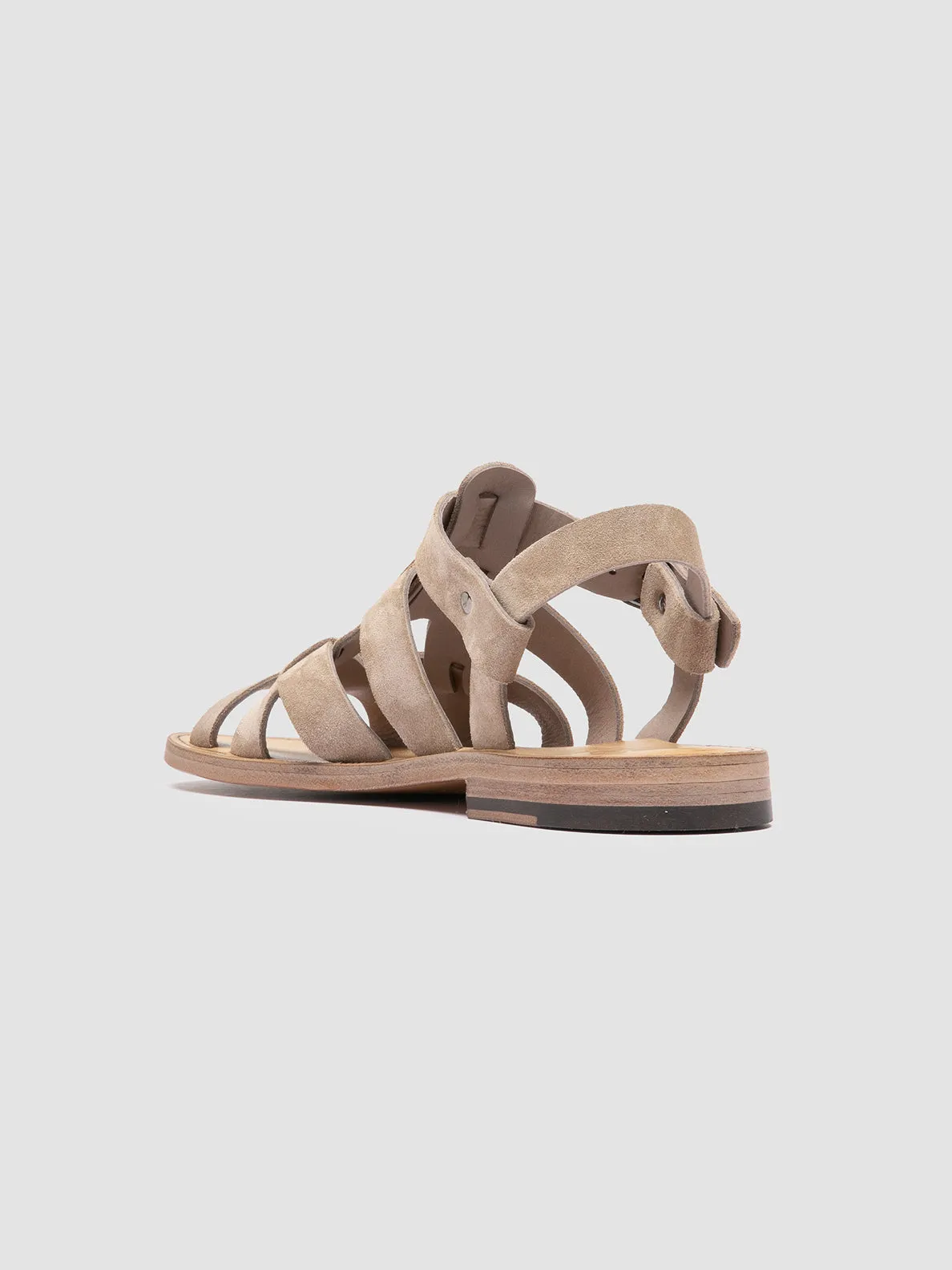 Sandals With Good Arch Support GANEMA 105 - Beige Suede Sandals