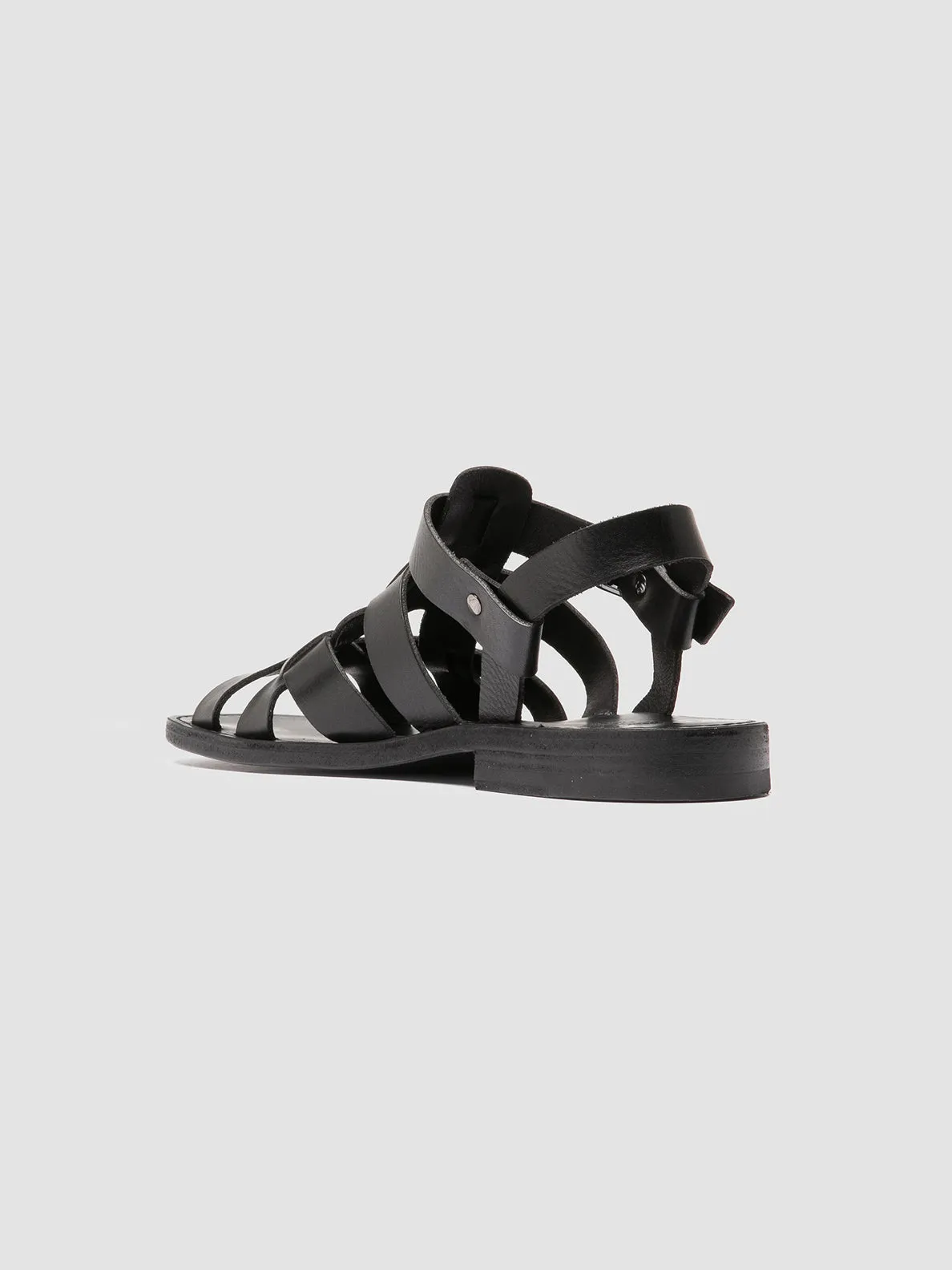 Sandals Emerald Bay - Exumas Bahamas GANEMA 105 - Black Leather Sandals