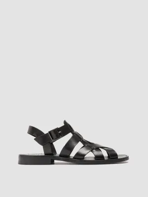 Jo Sandals GANEMA 105 - Black Leather Sandals
