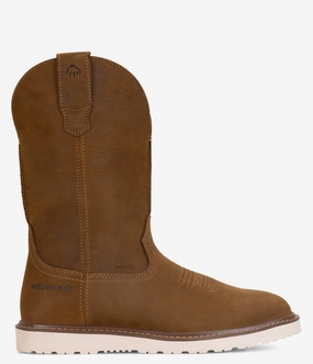 Wolverine Bronc Wedge Pull-On Steel Toe Work Wellington - Men Boots Wide Ankles