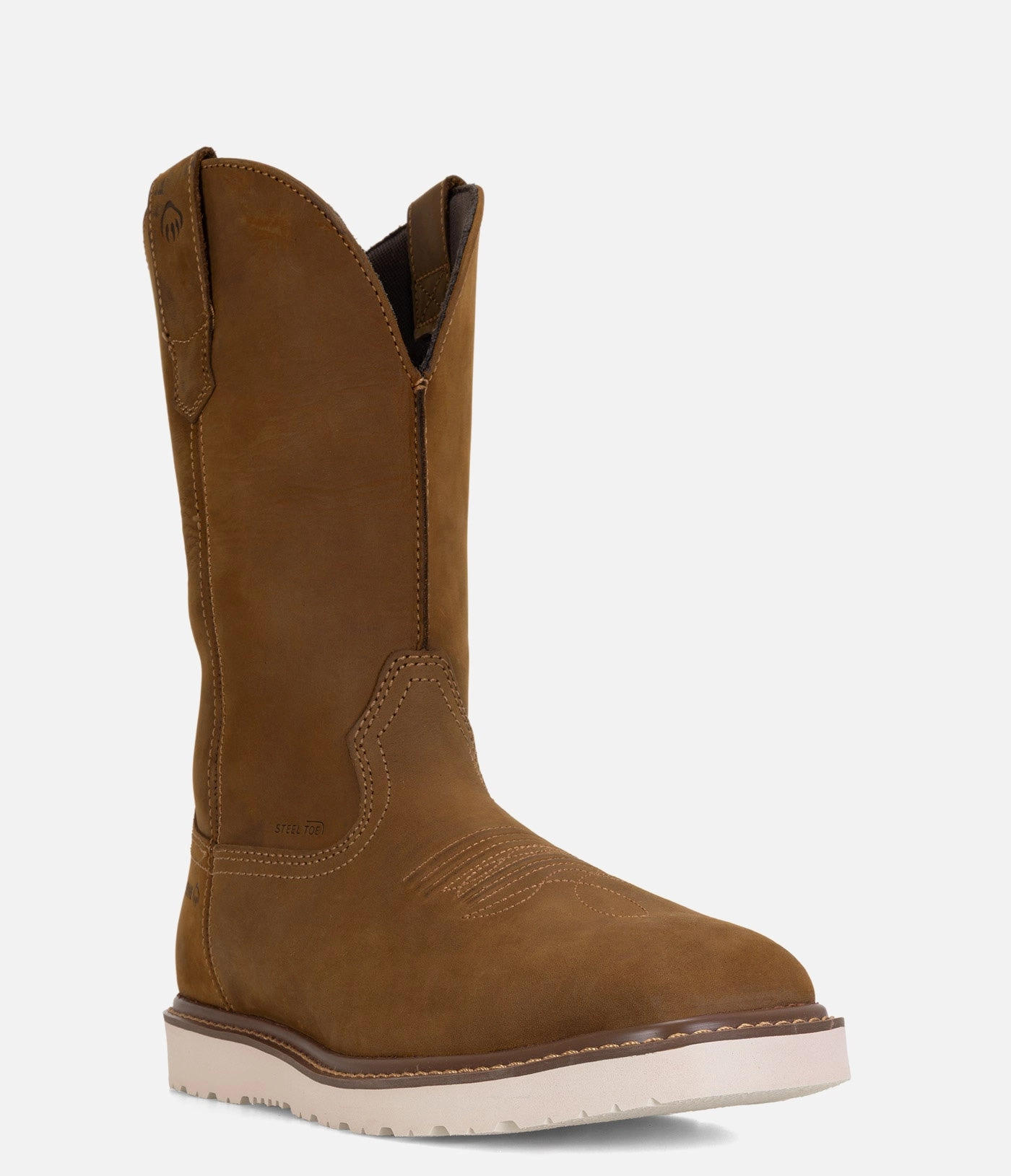 Wolverine Bronc Wedge Pull-On Steel Toe Work Wellington - Men Hunter Original Short Rain Boots