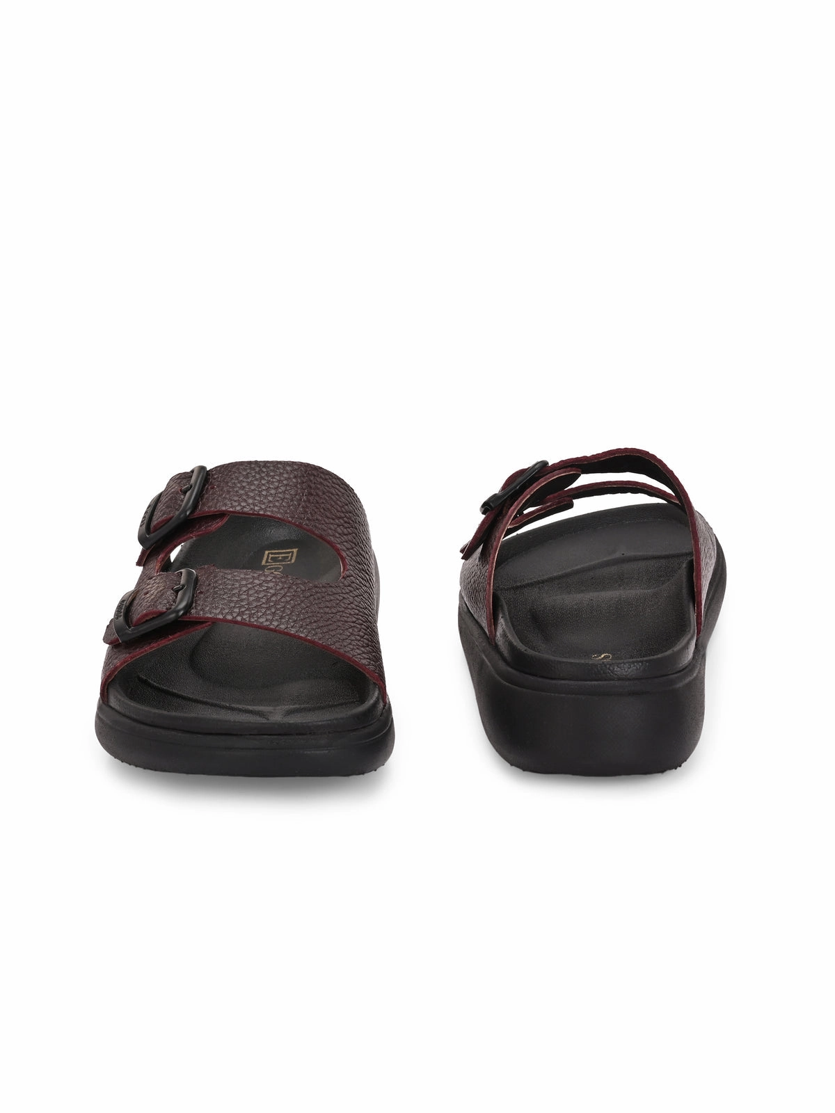 Kai Double Strap Leather Sliders Dream Of Slippers
