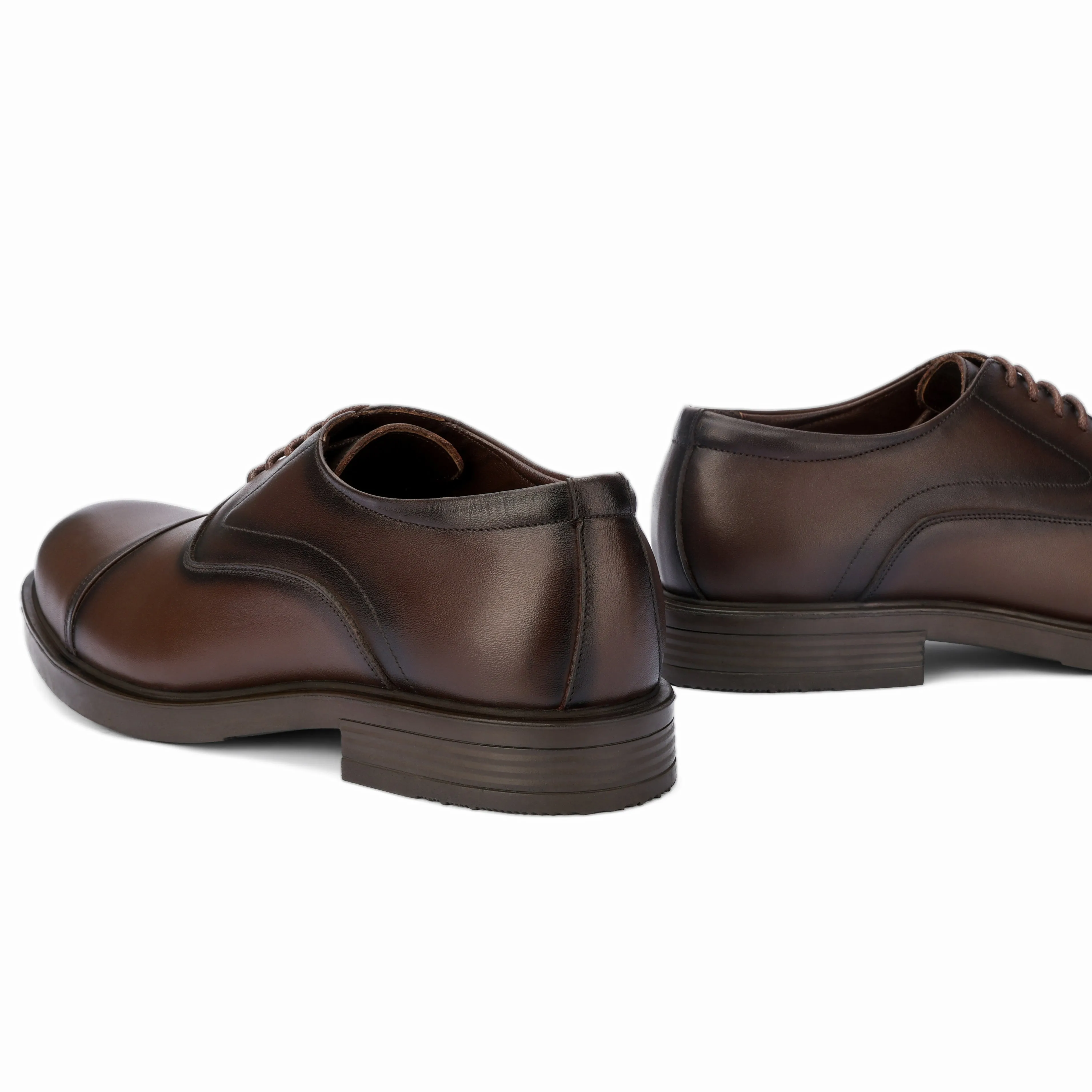 Brio Elite Step - Brown Soft Leather Oxfords