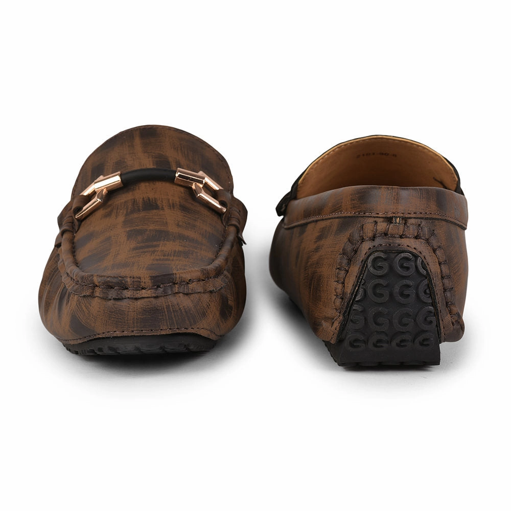 Gliders (Brown) Casual Slip on Loafers Shoes For Men By Liberty Men Loafers