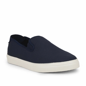 Gliders Non-Lacing Navy Blue Casual Sneakers For Men HYPER-E By Liberty Aldo Suede Loafers