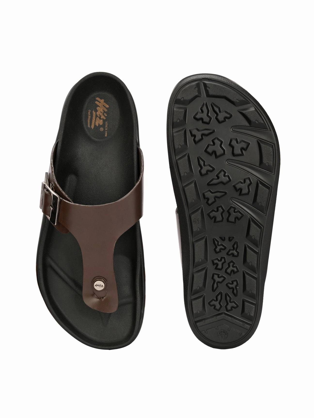 Ride Slippers Piqu Leather Cushion Slippers