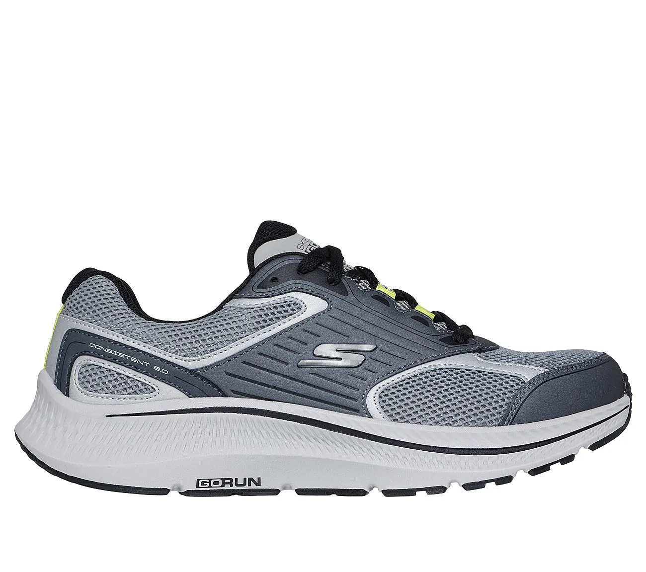 GO RUN CONSISTENT 2.0 - SILVER WOLF - GRAY BLACK Good Shoes For Crossfit And Running
