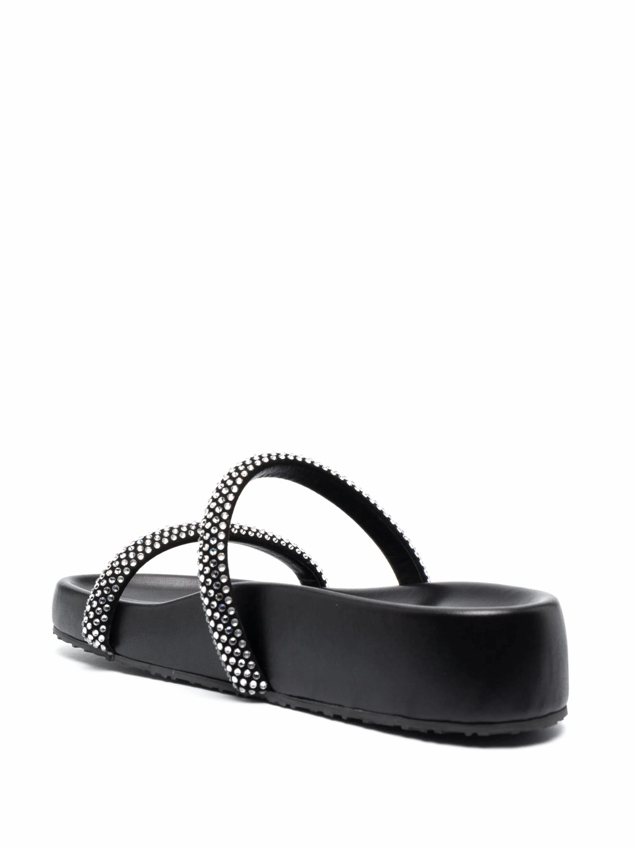 Wedge Mule Sandals Croissette crystal-embellished sandals