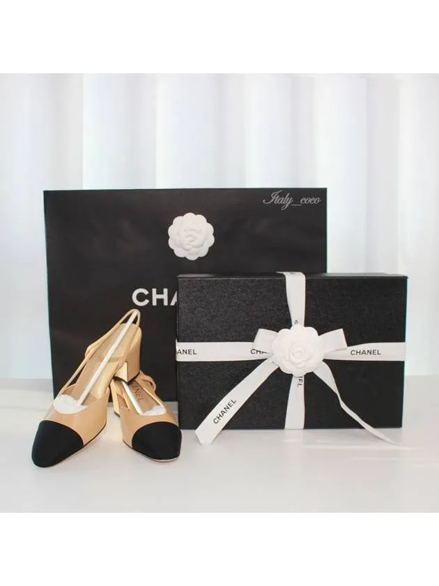 Goatskin Grosgrain Slingback Heel Beige Chanel Sexy Lingerie And High Heels