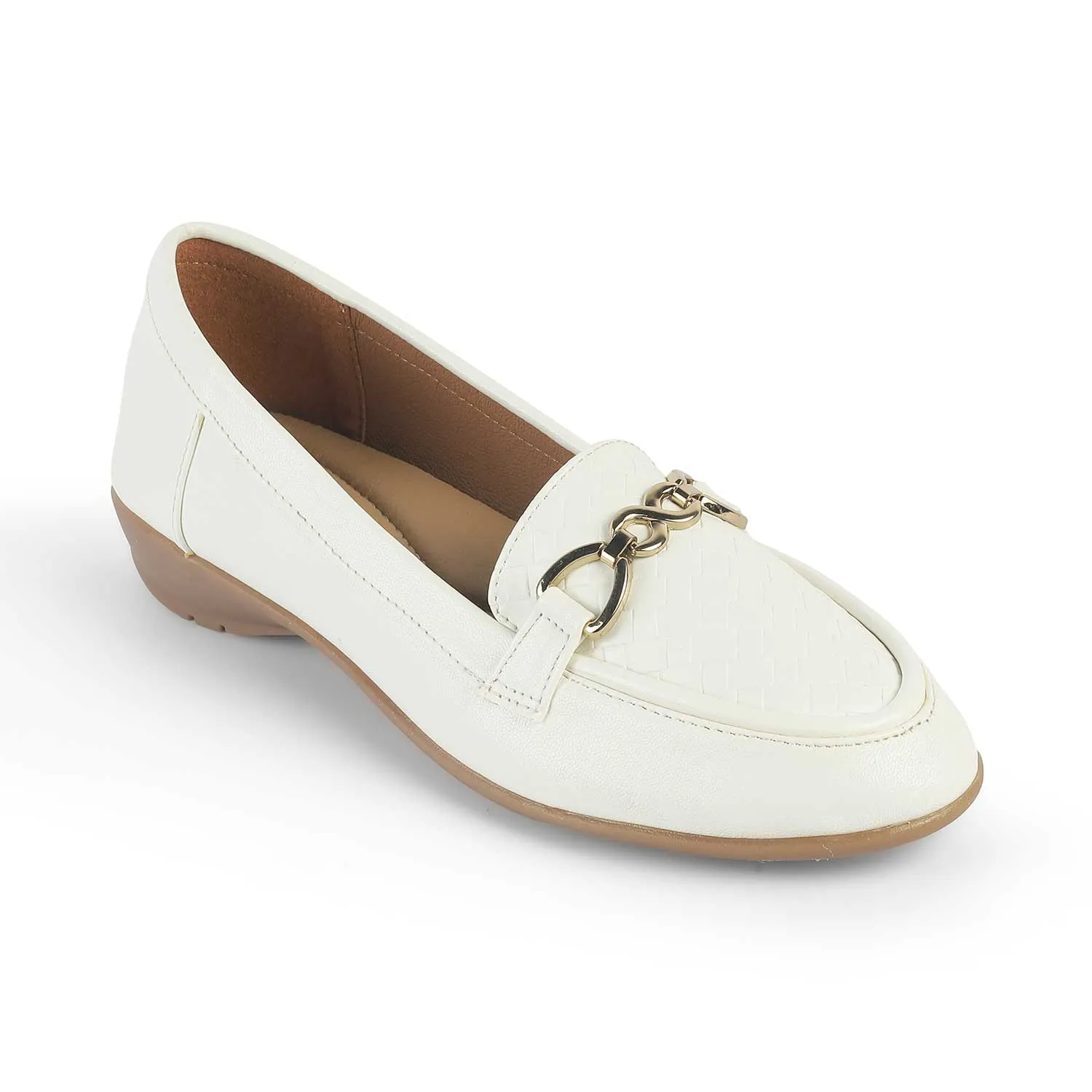 High Heeled Loafers Tresmode Moro White Women's Casual Loafers
