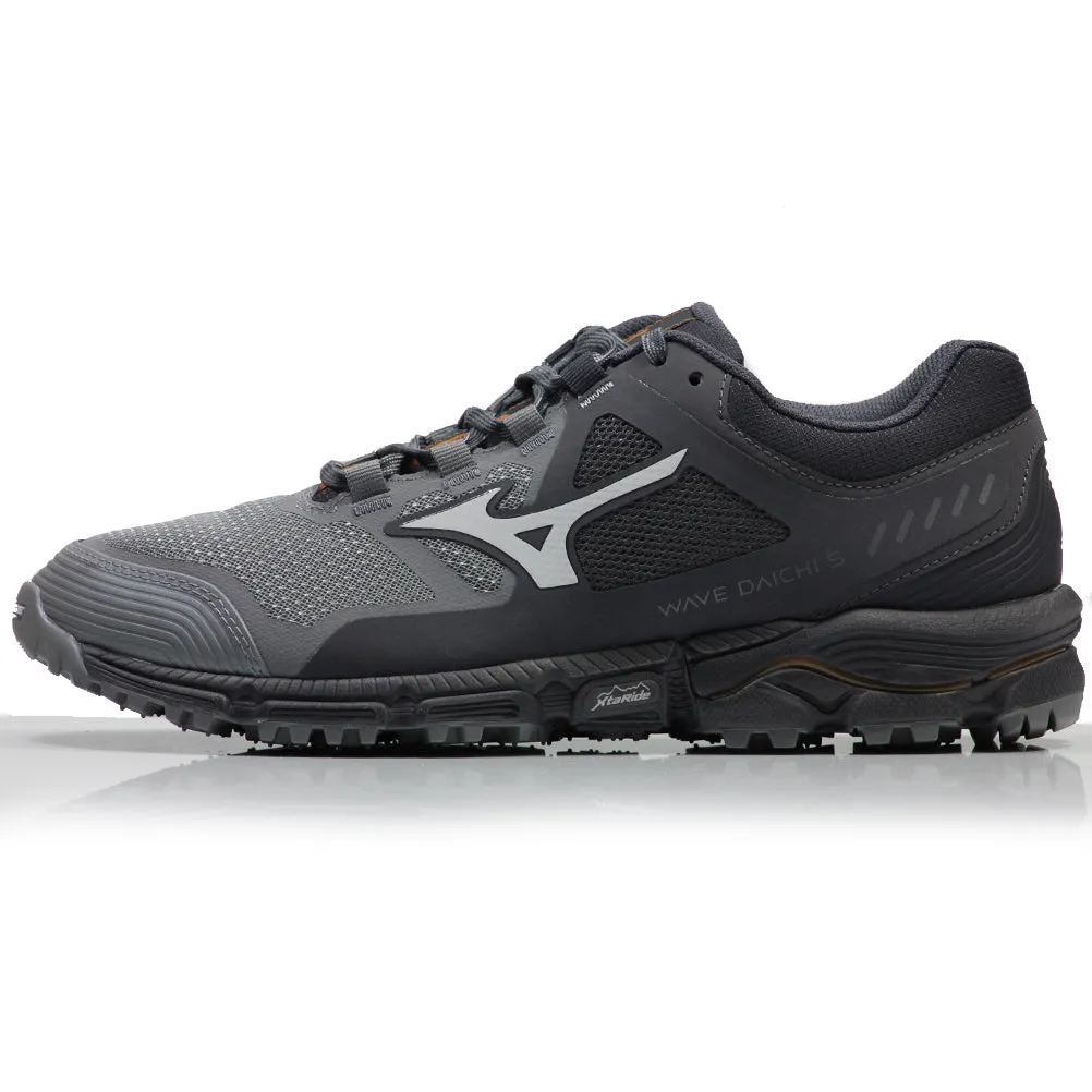 6mm Drop Running Shoes Mizuno Wave Daichi 5 Men's Trail Shoe - Cloud Gray/Ncloud