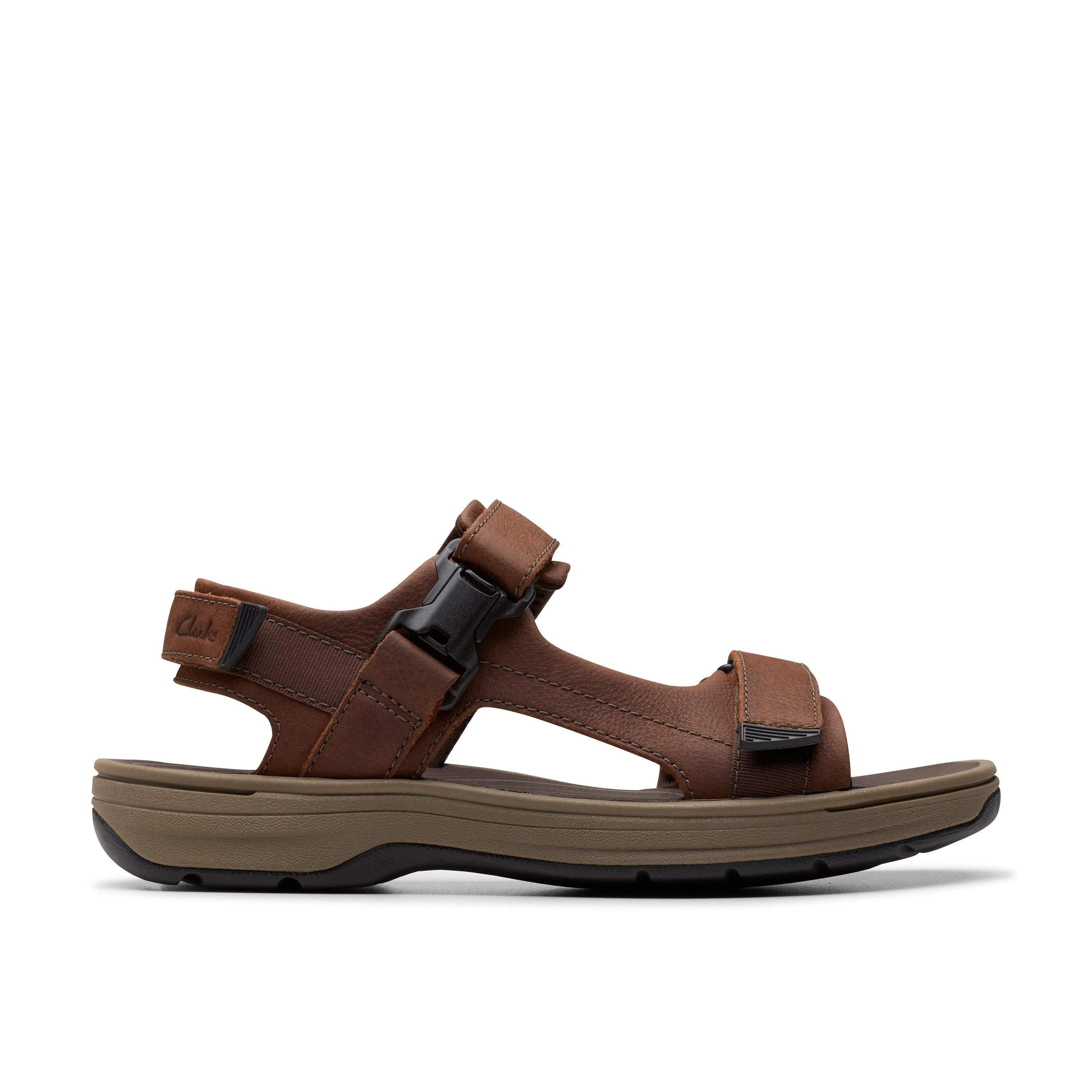 Clarks Men's Saltway Edge Wide Brown Walker Sandals