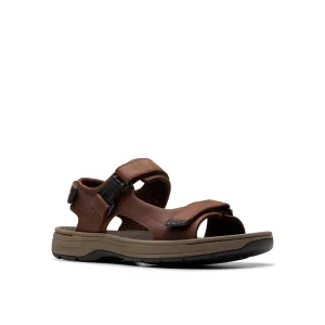 Clarks Men's Saltway Edge Wide Brown Designer Platform Sandals