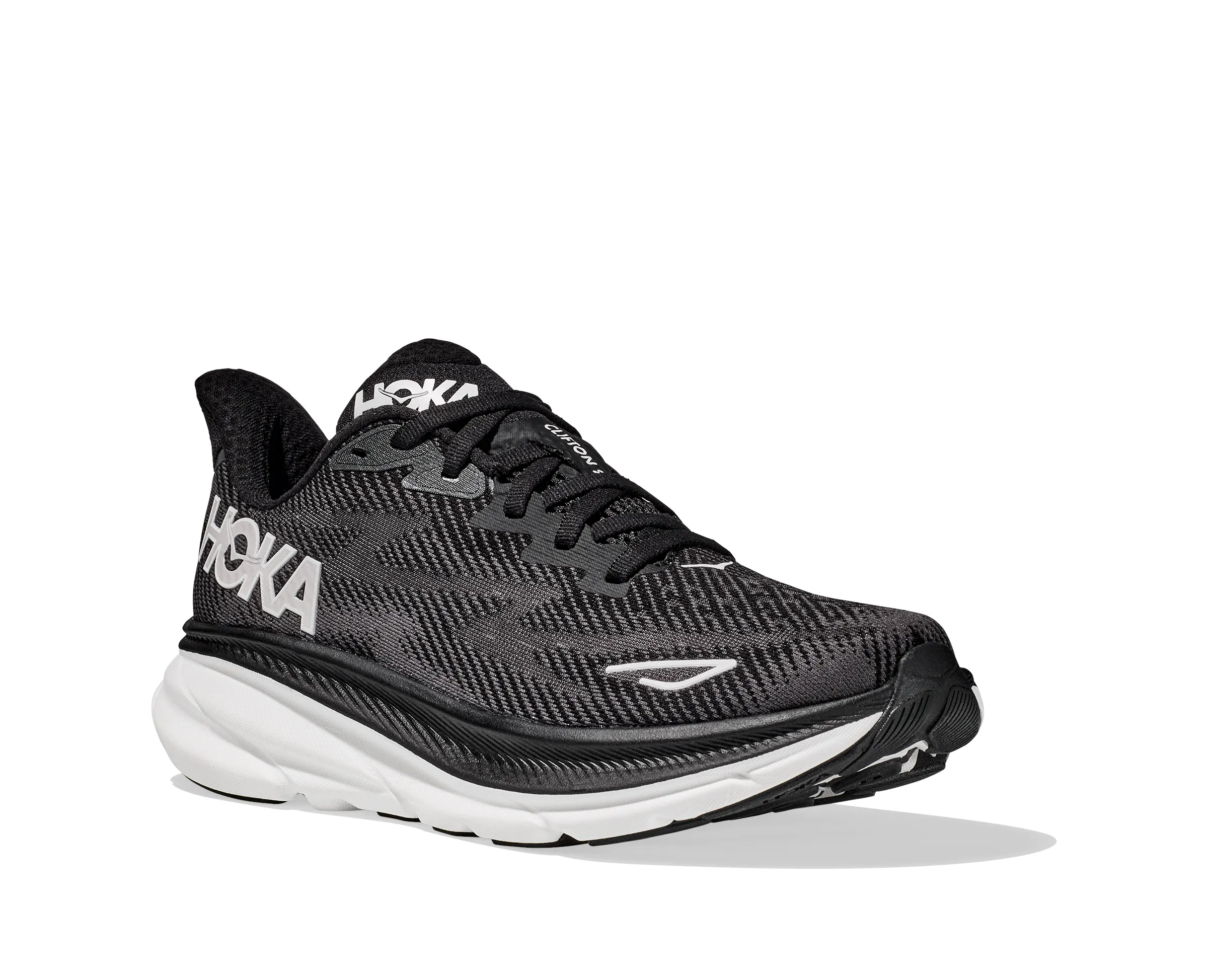 Best Shoes For Walking And Running Hoka Men's Clifton 9 - Black/White