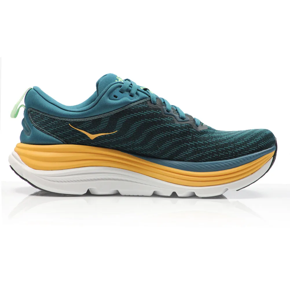 Hoka One One Gaviota 5 Men's Running Shoe - Deep Lagoon/Sherbet Overpronation