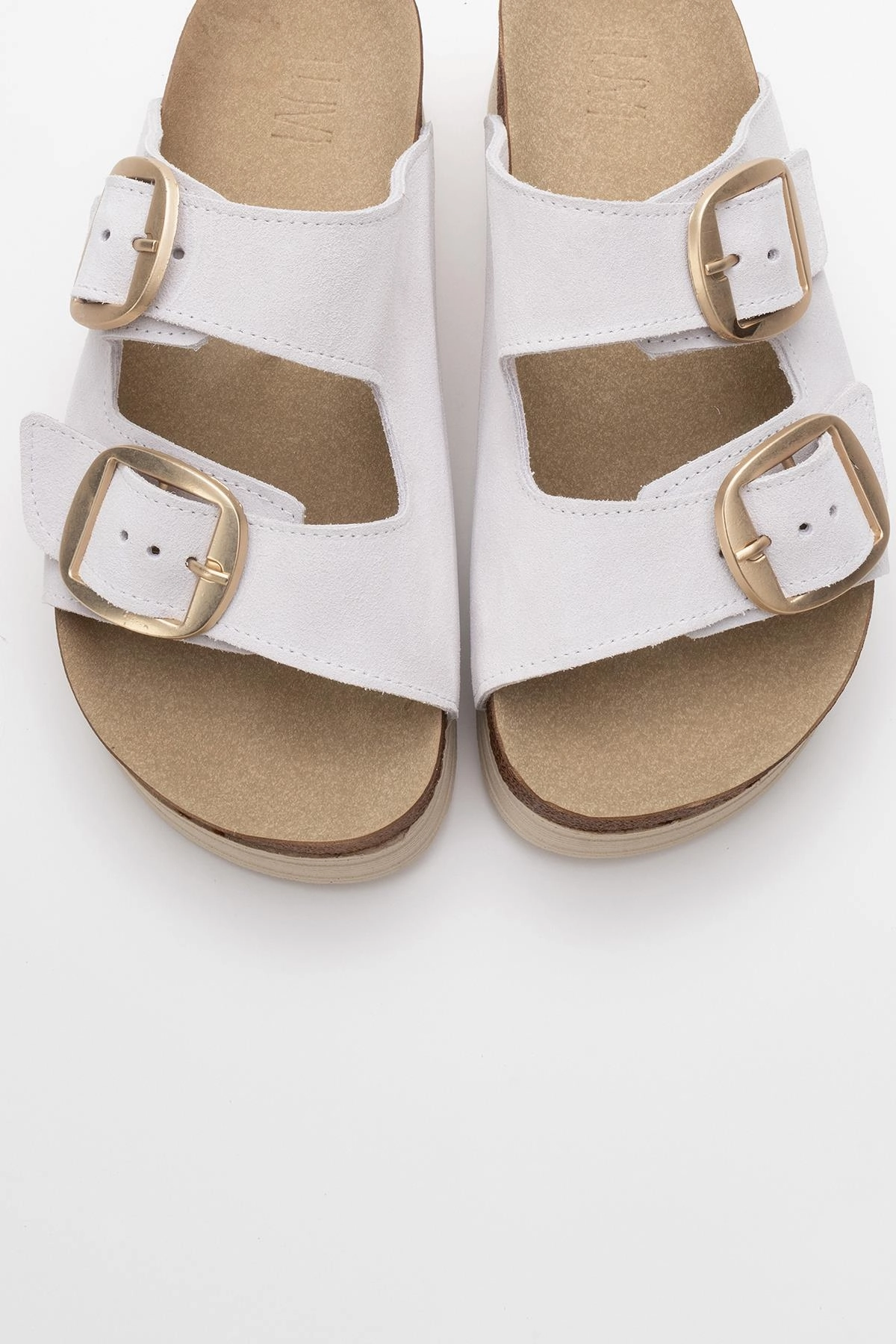 Sandals Caribbean Jamaica Harbor Suede Leather Two-Strap Sandal (Women)