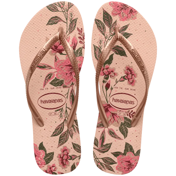 HAVAIANAS SLIM ORGANIC - BALLET ROSE.GOLDEN BLUSH.PINK Jean Sandals