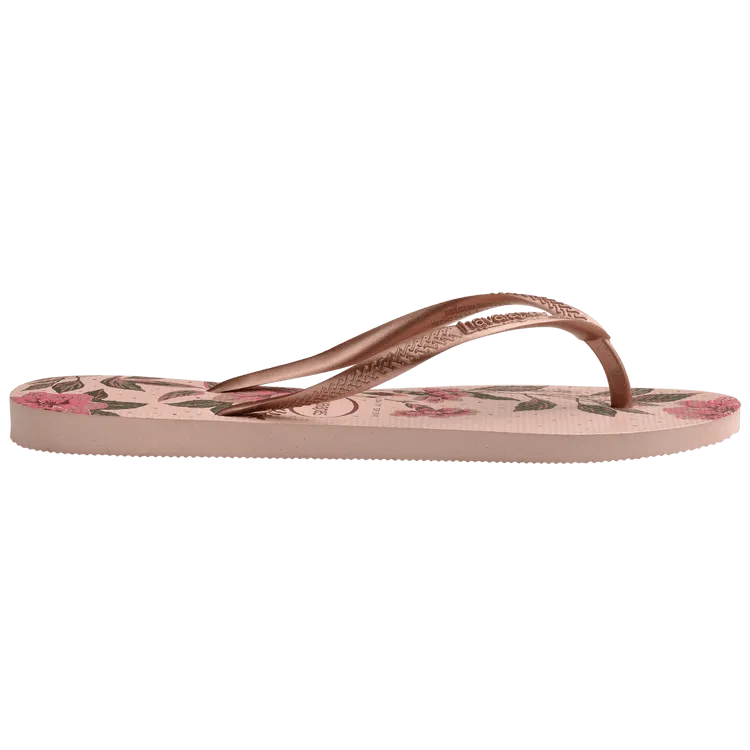 Sandals With Platform HAVAIANAS SLIM ORGANIC - BALLET ROSE.GOLDEN BLUSH.PINK