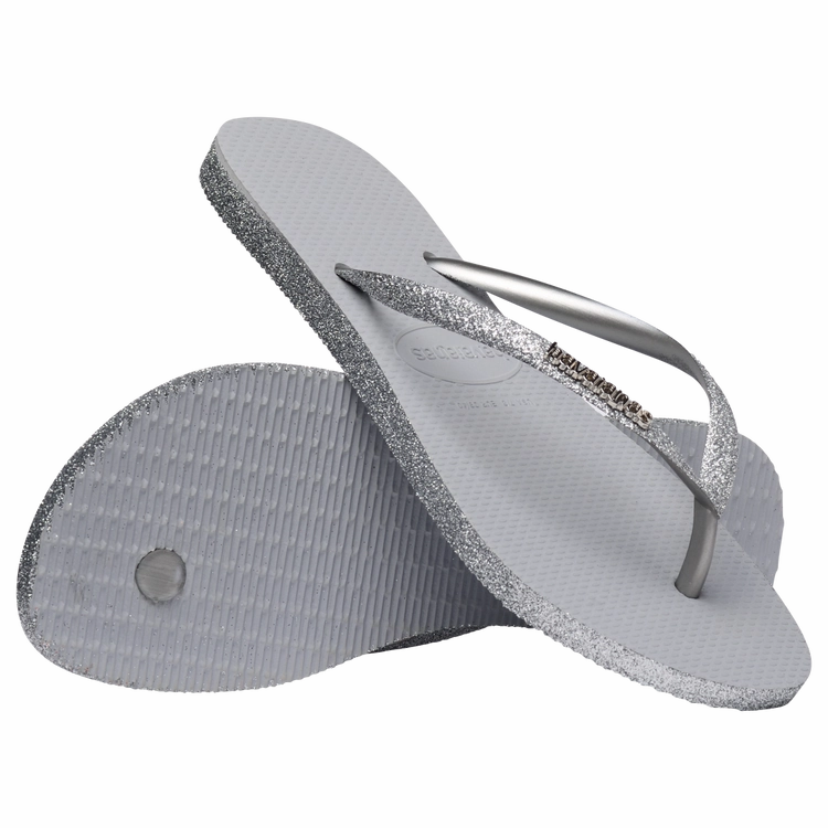 HAVAIANAS SLIM SPARKLE II - ICE GREY Quercifolia Ruby Slippers