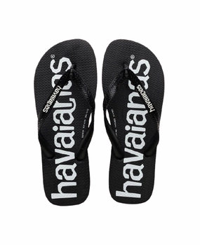 HAVAIANAS TOP LOGOMANIA - BLACK The Most Comfortable Slippers In The World