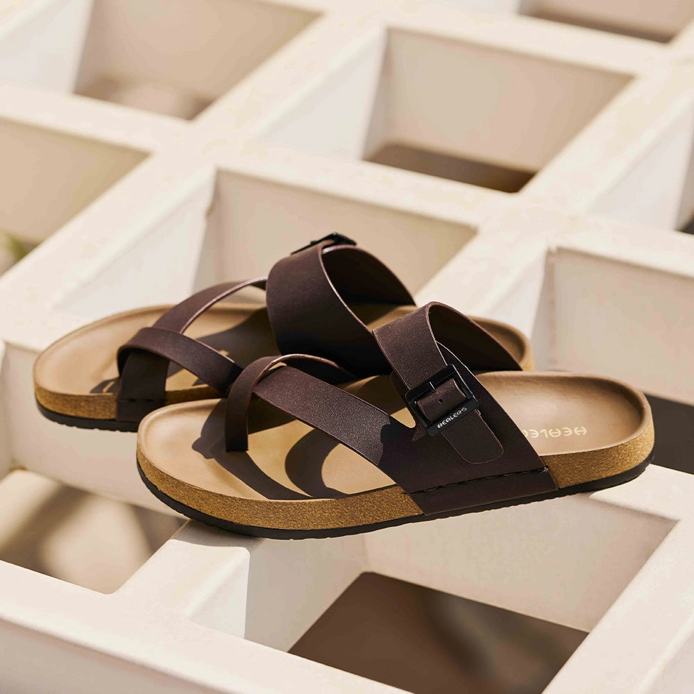 Healers Brown Casual Slipper For Mens AOL-6 By Liberty Slippers Plantar Fasciitis