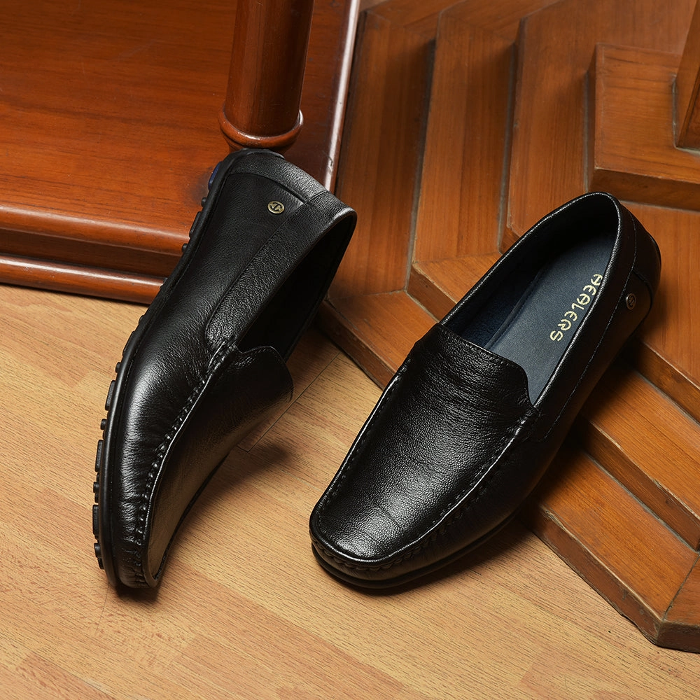 Mules Vs Loafers Healers By Liberty Men JPL-275 Black Casual Non lacing Loafers Shoes