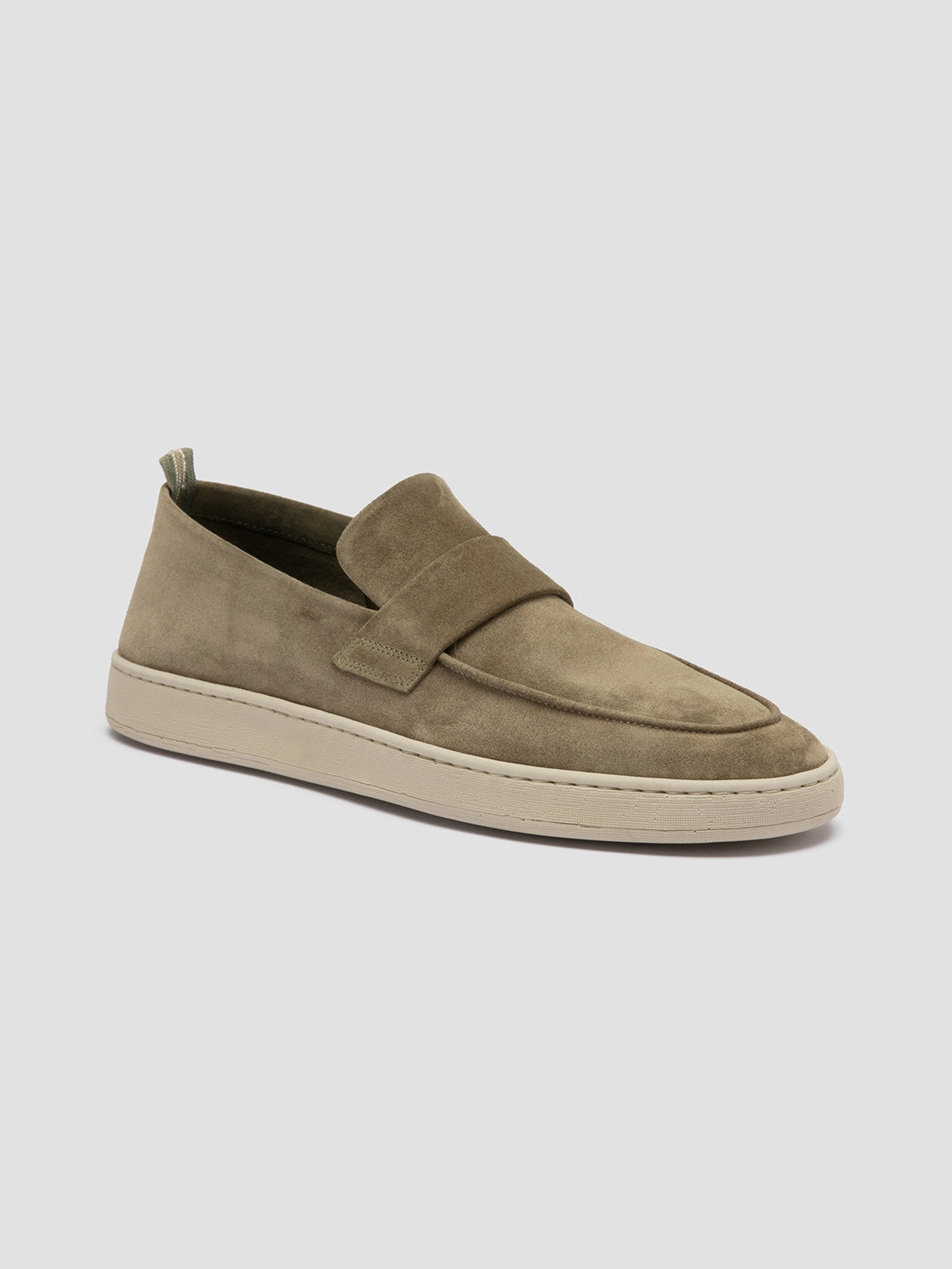 HERBIE 001 - Taupe Suede Penny Loafers Coach Loafers Leah