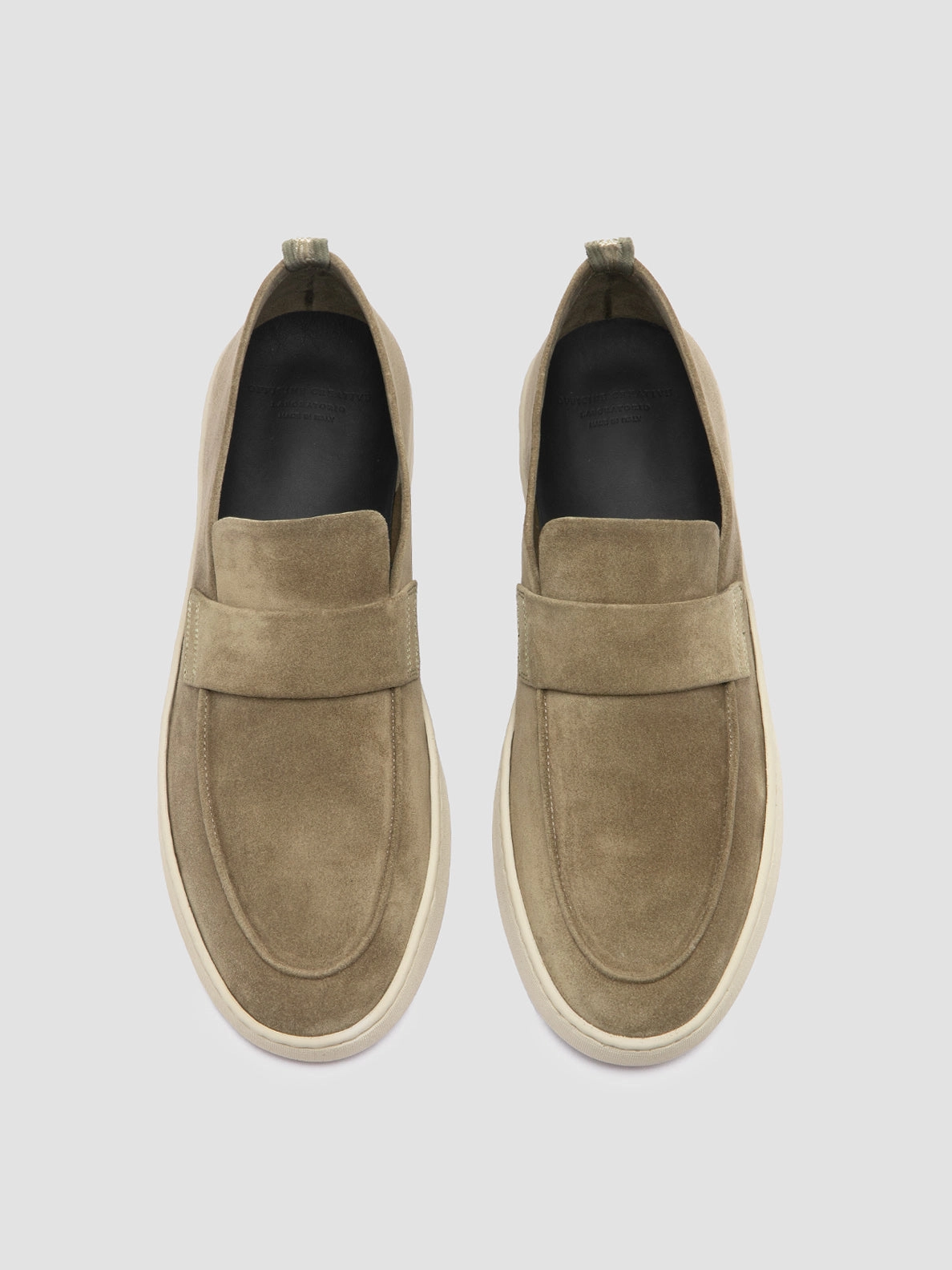 HERBIE 001 - Taupe Suede Penny Loafers Loafers Silver Buckle