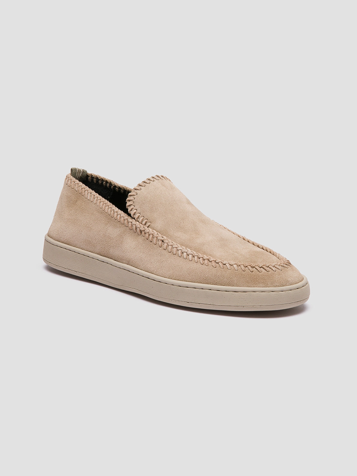 Stubbs And Wootton Loafers HERBIE 011 - Beige Suede Penny Loafers