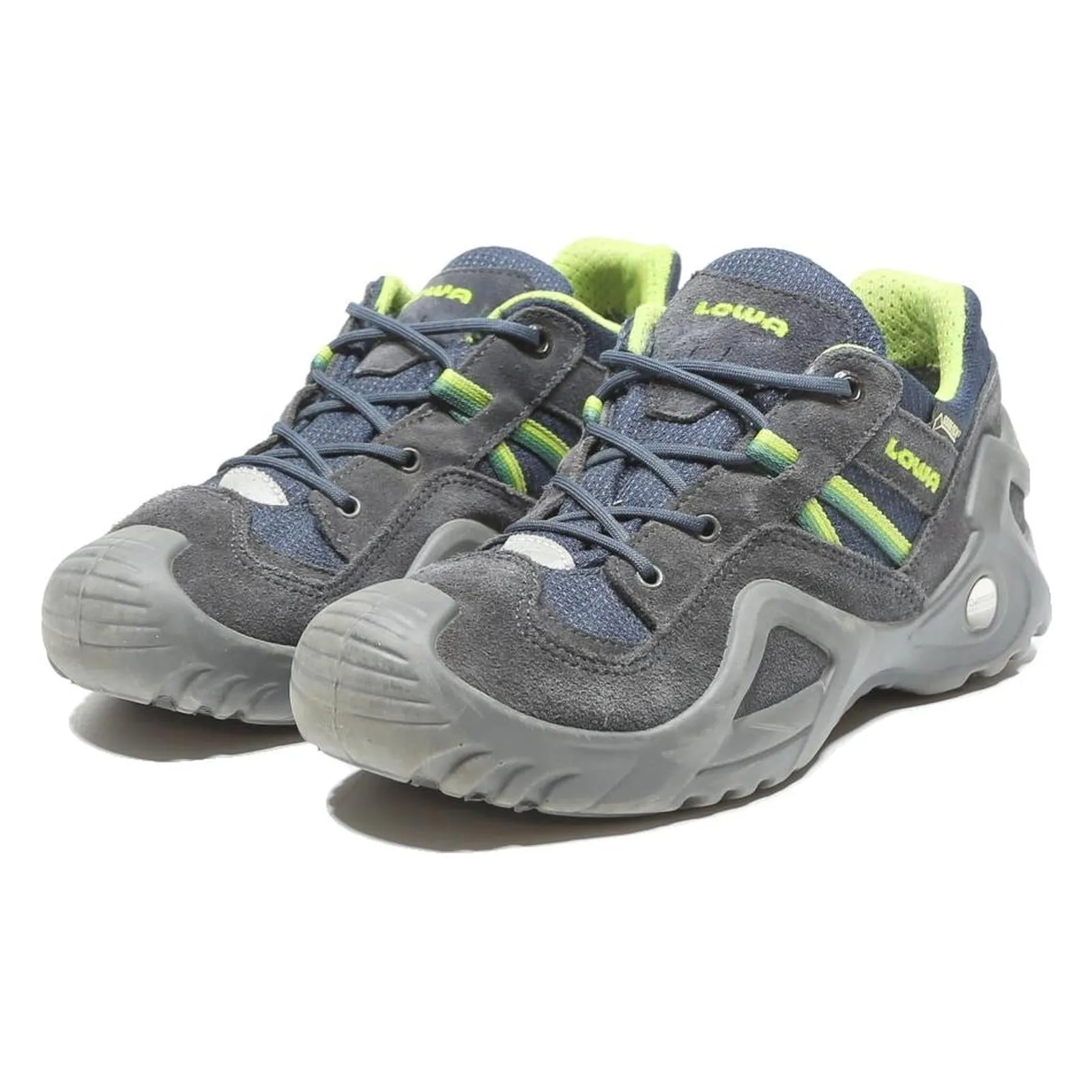 LOWA Men Synthetic Grey & Navy Hiking Trainers UK 5.5 Comfort Outdoor Approach Shoes Vs Hiking Shoes